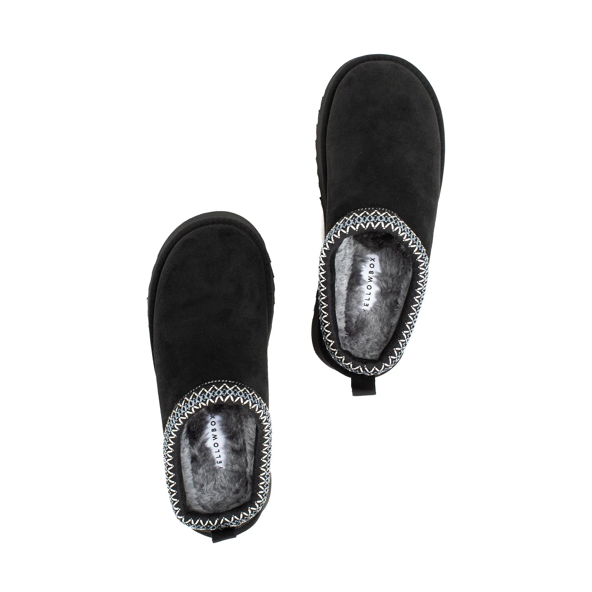 Yellow Box | Hardy Flatform Slipper in Black