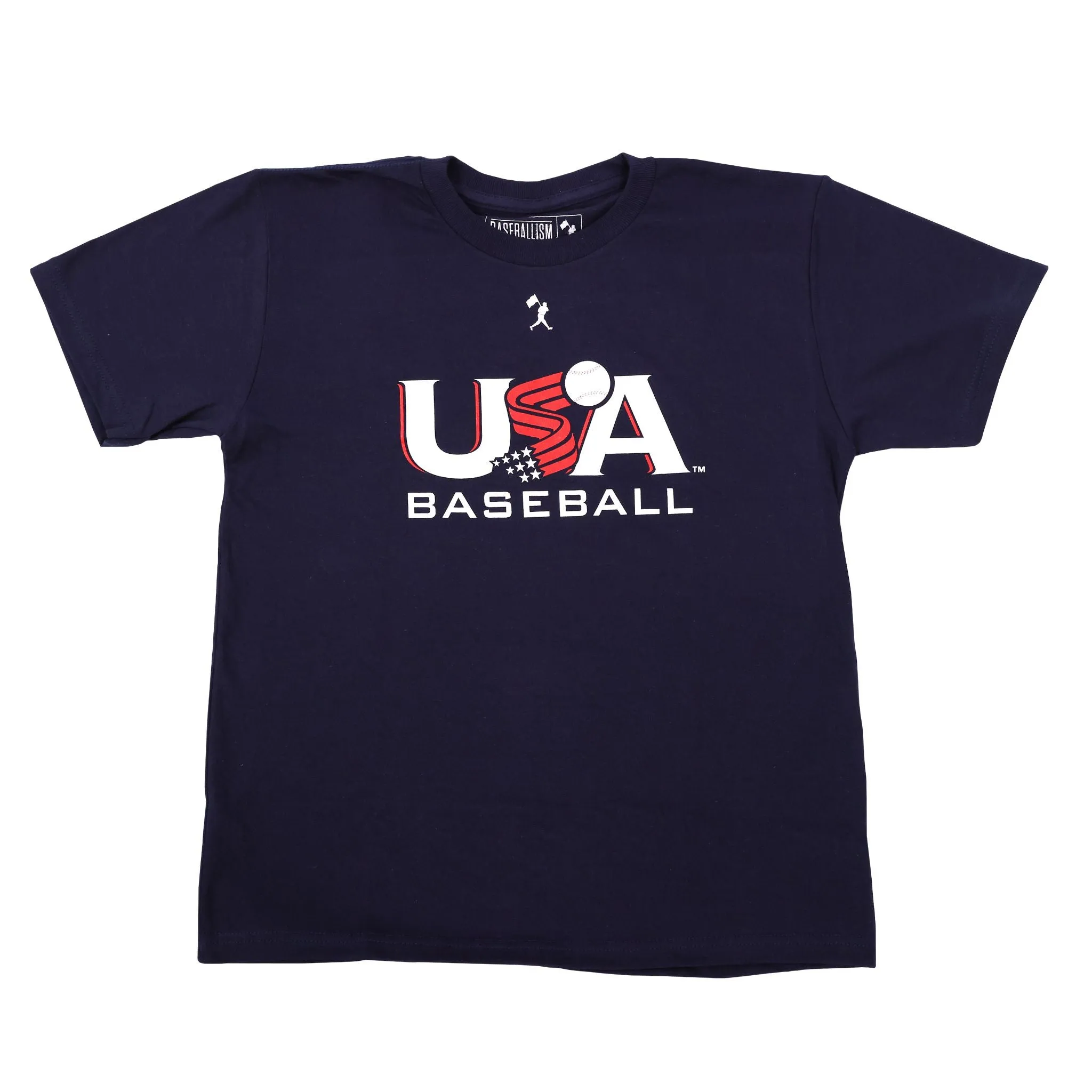 Youth USA x Baseballism Navy Traditional Tee